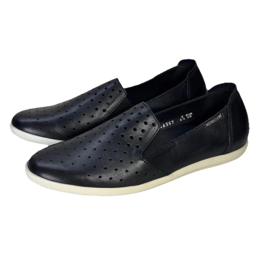Mephisto Korie Perf Women's Slip-On Flat Black Shoes Size 6.5 EU 37 NIB - Picture 3 of 5